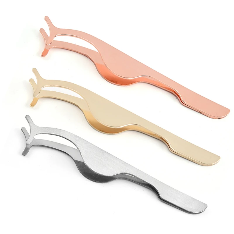 Stainless Gold False Eyelash Tweezers Rose Fake Eye Lash Extension Multi Color Applicator Clamp Lashes | Красота и здоровье