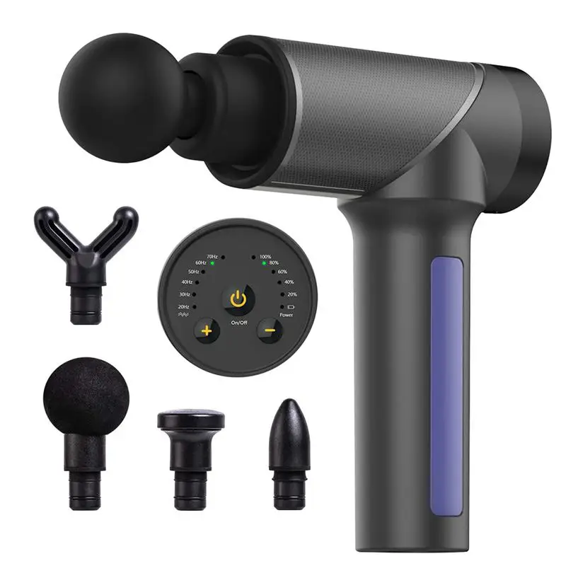 

1 Set Muscle Massage Muscle Relaxation Massager Vibration Fitness Equipment for Adults UK Plug (Black)