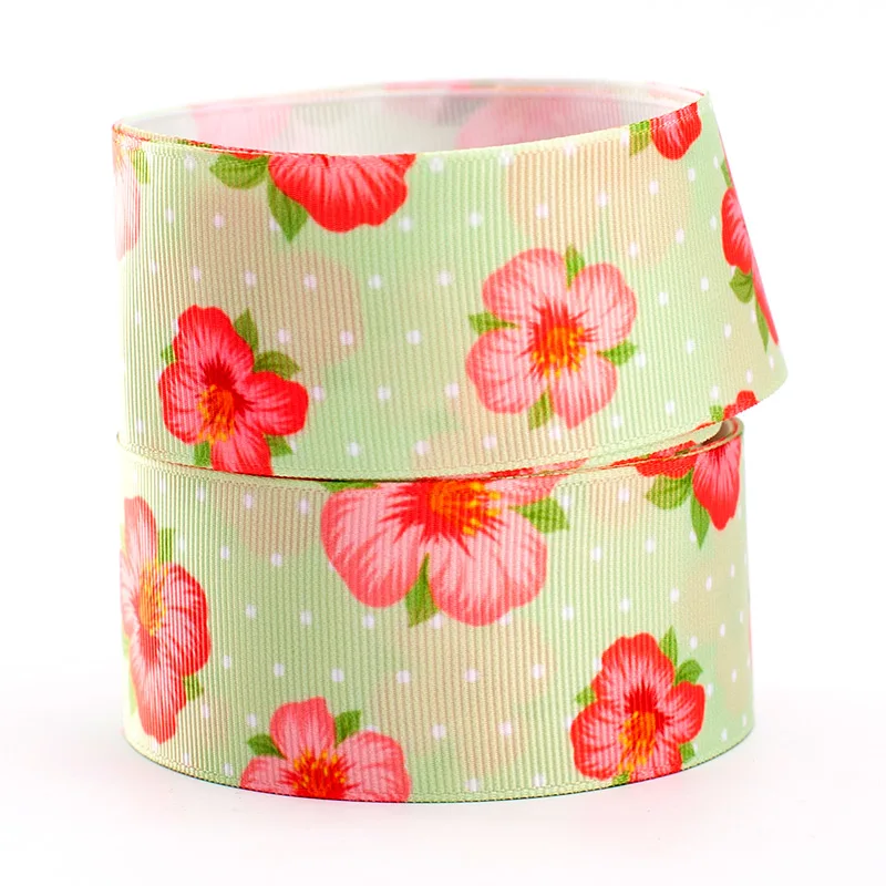 10 ярдов в рубчик/атласная лента цветы|Ленты для шитья| |