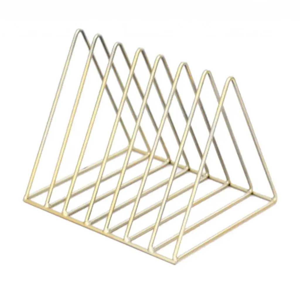 Nordic Style Metal Desktop Bookshelf File Newspaper Organizer Rack Bookend Shelf | Дом и сад