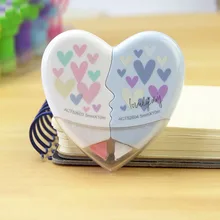 2 шт./пара коррекция сердца любовь лента Материал Kawaii Канцтовары офисный школьный принадлежности 10 м белый стикер кабинет Офисные инструменты