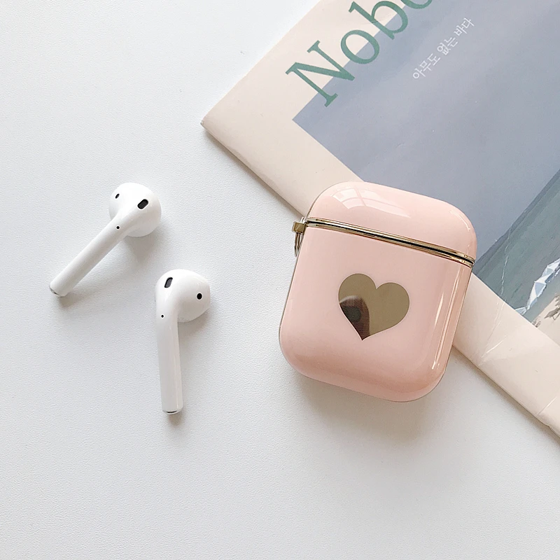 Роскошный Гальванизированный Мягкий защитный чехол для наушников Apple AirPods 1& 2 со спортивными металлическими крючками