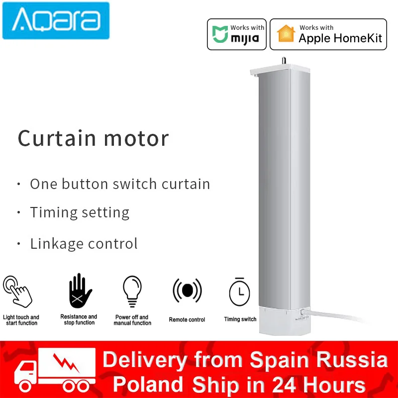 

Мотор для штор Aqara Zigbee, беспроводной пульт дистанционного управления, работает с приложением Mi Home