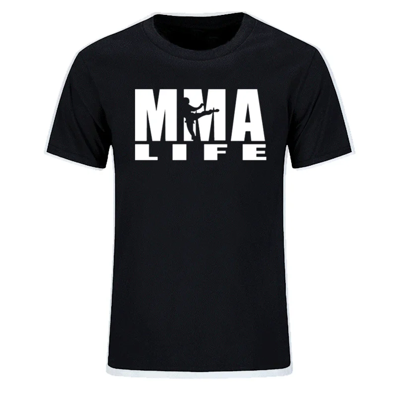 Funny Print Muhammad Ali Boxer Fight Mma T Shirt Men Cotton Mma Life Fighting Short Sleeve Big Size Tops