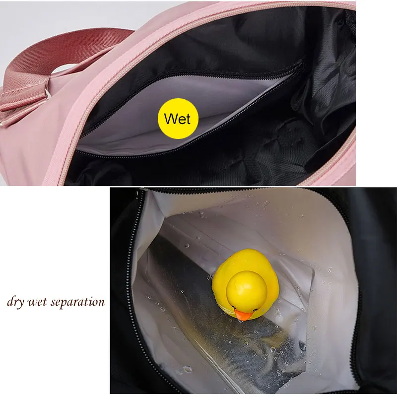 Women Travel Fitness Bag Gym Bags Sports Dry Wet For Training Yoga Woman Men Luggage Shoulder Bag Weekend Duffle Handbags Solid