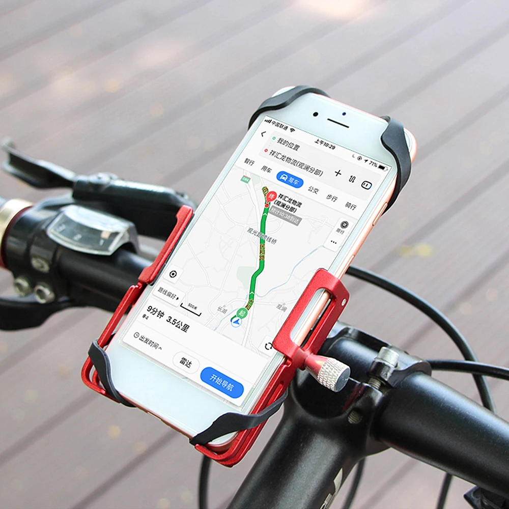 360 Degree Rotating Universal Aluminium Alloy Bicycle Phone Holder Smartphone Bike Support Anti-Slip Mount Mobile Bracket | Спорт и