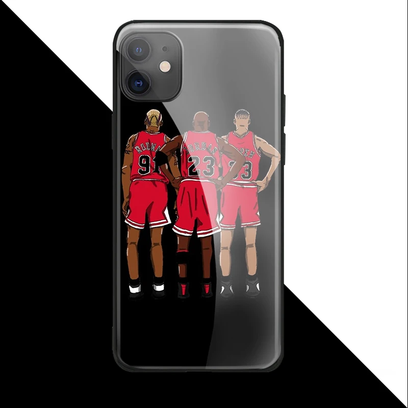 Rodman Pippen Jordan basketball для iPhone SE 6 6s 7 8 plus x xr xs 11 Pro max чехлы телефонов из закаленного
