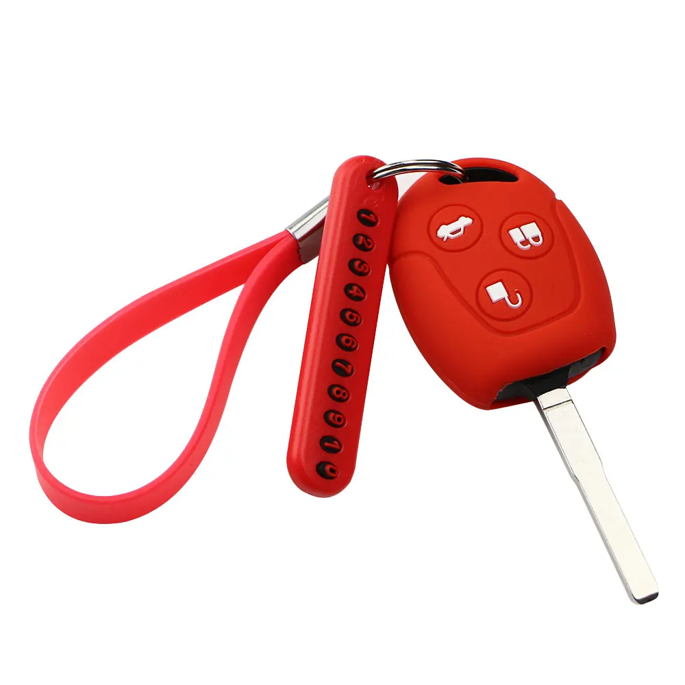 Чехол для автомобильного ключа чехол телефона с цепочкой ключей Ford Focus Mondeo Festiva