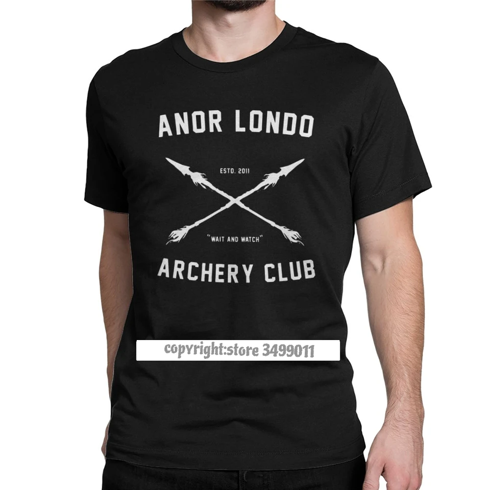 Потрясающие Темные души Anor Londo Archery Клуб Топы футболки Мужская хлопковая футболка