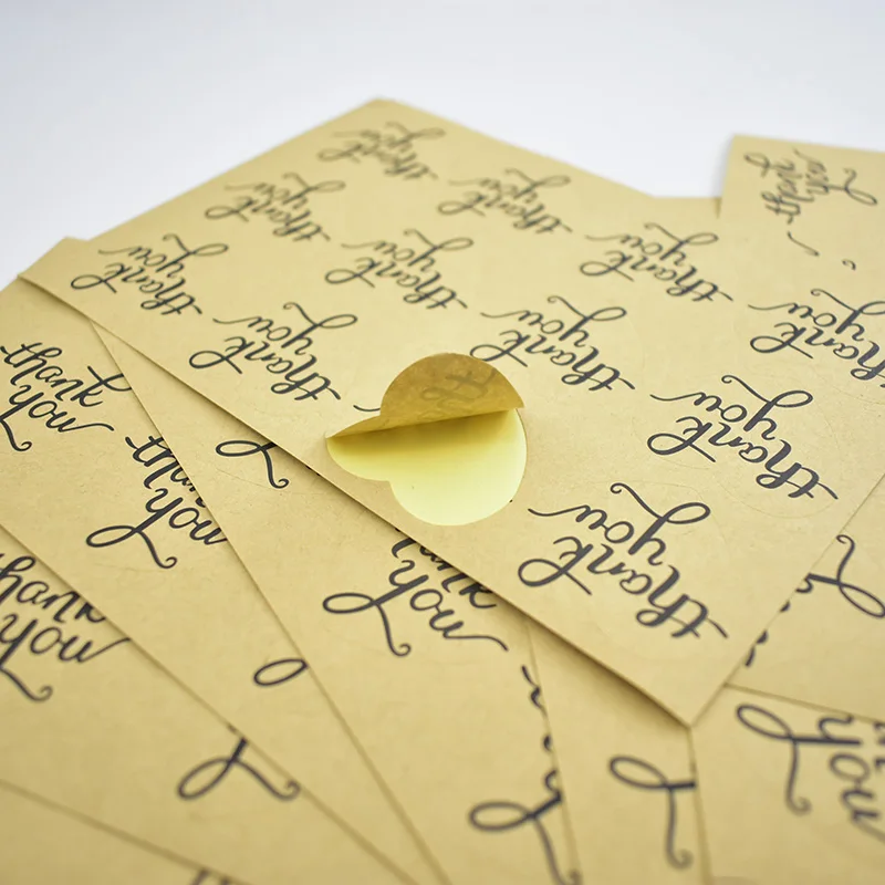 45 шт. винтажная наклейка с сердечками спасибо стикер этикеткой крафт-бумага