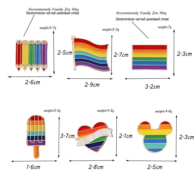 Новинка высококачественные эмалированные броши в форме гордости значок на