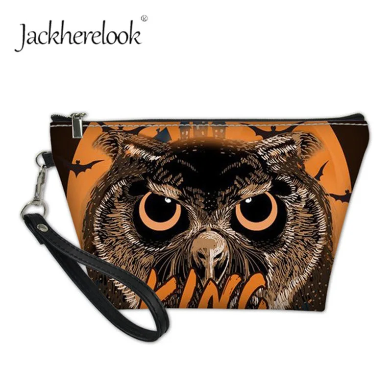 Jackhereook классная портативная макияжная сумка с принтом совы для женщин модная