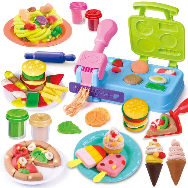 Нетоксичная машина для бургеров из цветной глины набор инструментов формовки