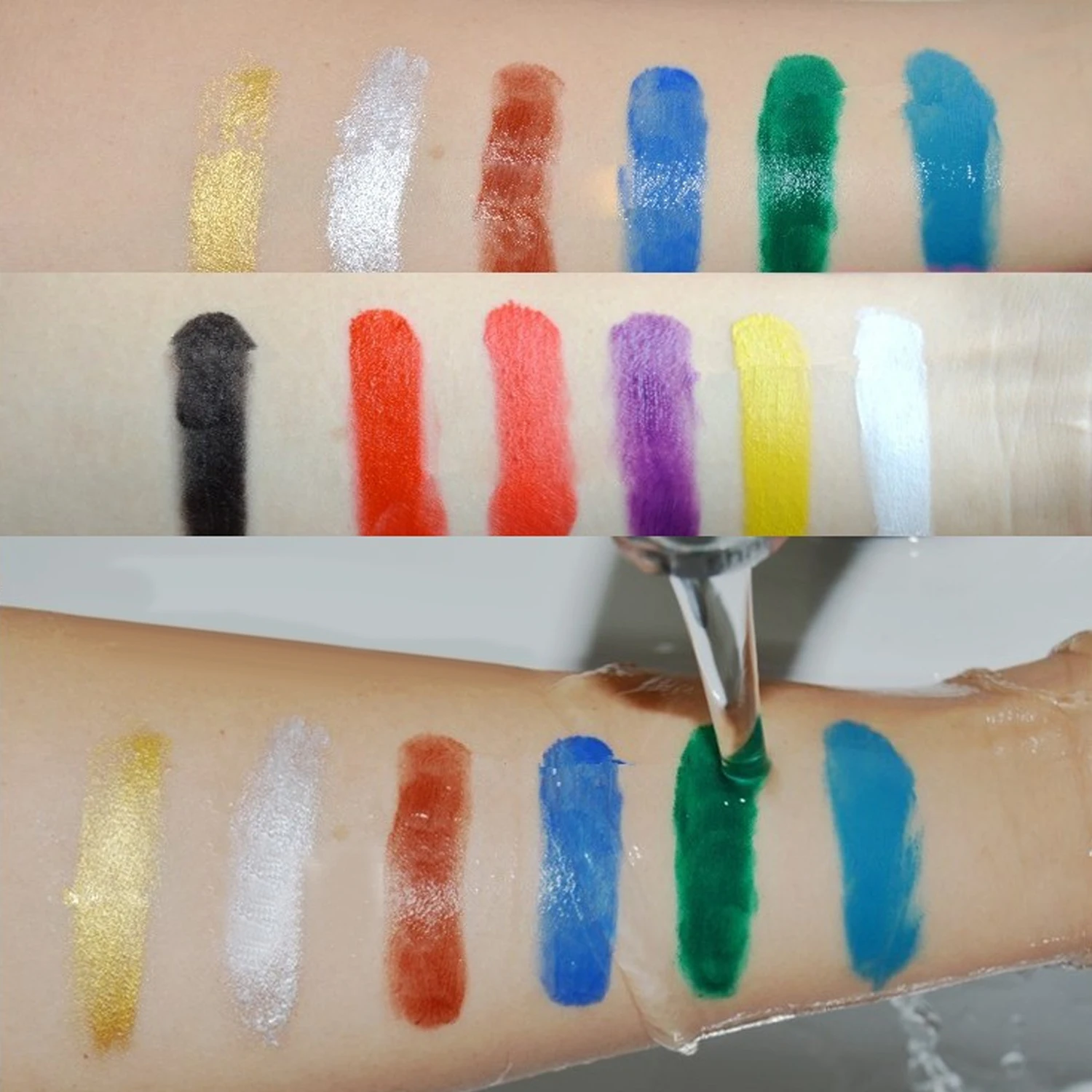 Набор для рисования лица 12 цветов с кисточкой ручка детей и взрослых