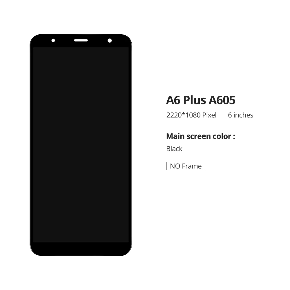 Активно-матричные осид, для samsung Galaxy A6+ A605 SM-A605F Дисплей ЖК-дисплей Экран Замена для samsung A605FN A605G A605GN ЖК-дисплей