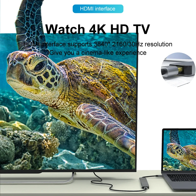 5 в 1 многофункциональный usb c hub 4k к