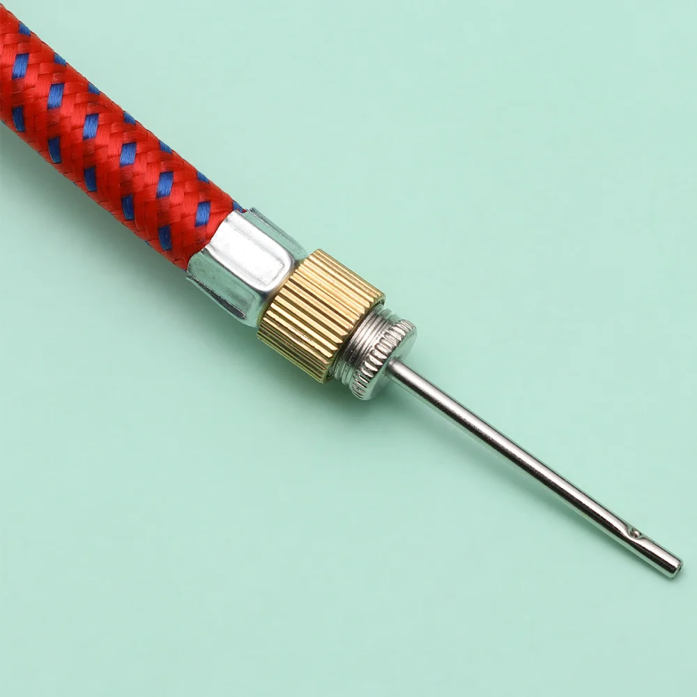 

12pcs Basketball Inflating Needle Red Rubber Extension Hose and Metal Inflator Needle Inflatable Hand Air Pump