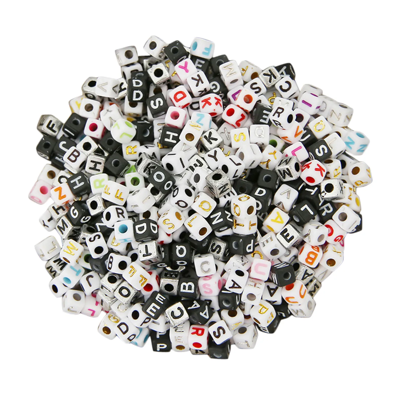 Set of 1200 5mm Sorted Cube Acrylic A-Z Alphabet Letters Beads Mixed DIY Handmade | Украшения и аксессуары