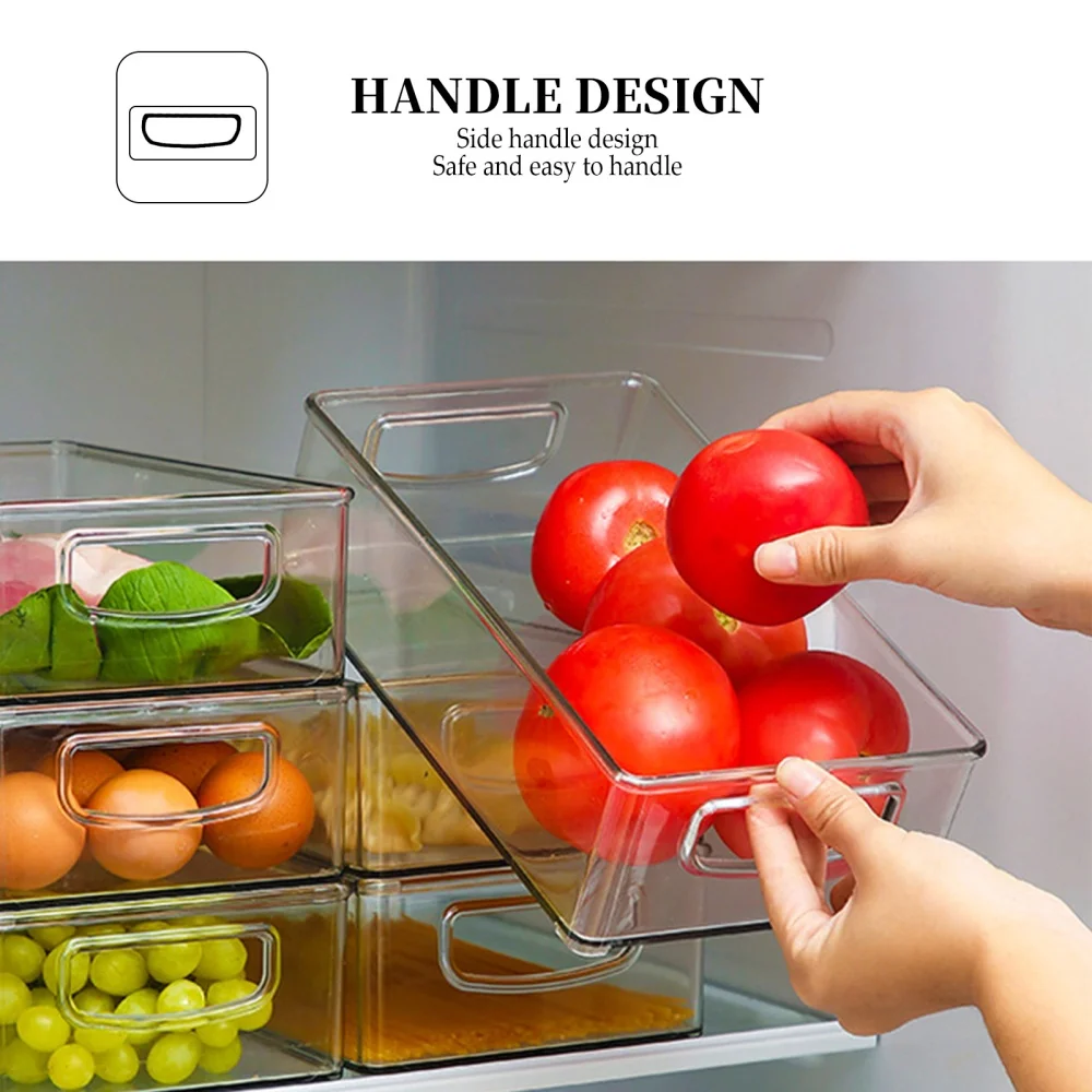 

3pcs Food Storage Bin Refrigerator Fridge Storage Holder Freezer Organizer