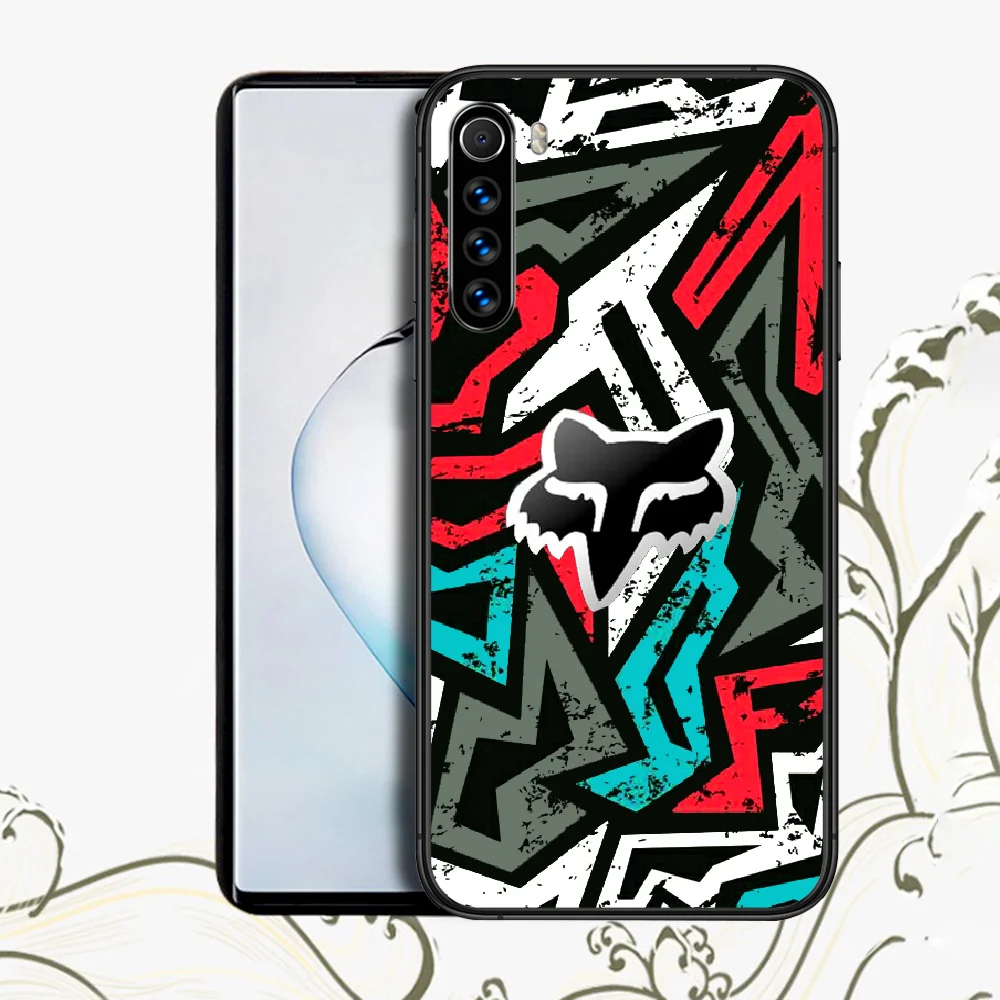 

Luxury Motorcycle Brand Foxs Xiaomi Redmi Note 5 7 8 8T 9 9S 7 9A K30 Pro Ultra Max For Phone Case black Cell Pretty Back 3D