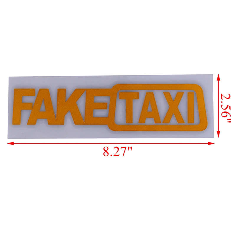 

2PCS FAKE TAXI Fake car van vinyl funny sticker decal decoration