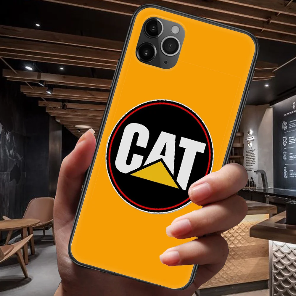 

CAT Caterpillare Logo Phone Case For Iphone 4 4s 5 5S SE 5C 6 6S 7 8 Plus X XS XR 11 12 Mini Pro Max 2020 black Back Silicone