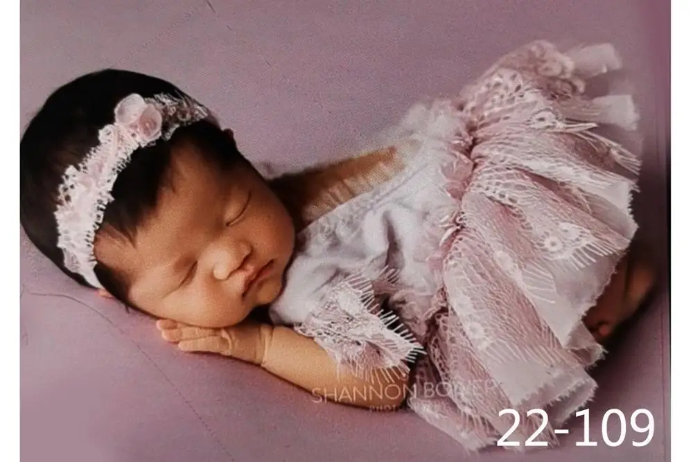 

Newborn Photography Props Baby Hat Headband Lace Romper Bodysuits Outfit Baby Girl Dress Photo Costume Photography Clothing