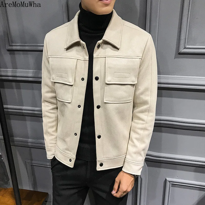Men's Jacket Autumn and Winter Deerskin Velvet Casual Jacket Men 2020 New Korean Version of The Slim and Thick Trend Short Top