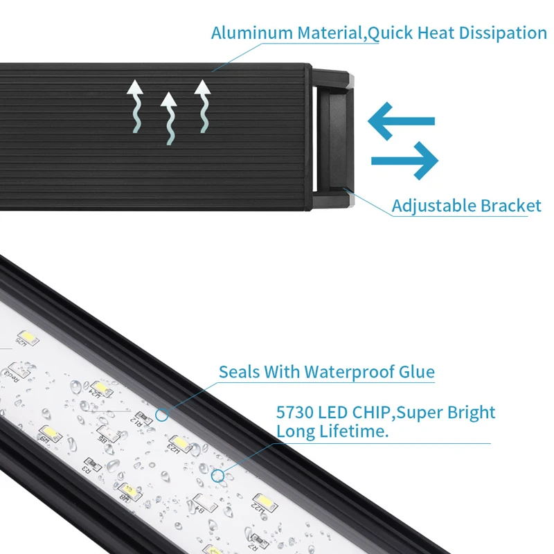 

Multi-function Aquarium Frame Lamp Adjustable Brightness Adjustable Light Effect Aquarium Light Timing Aquarium Landscape Lamp