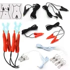 Зажим для сосков SM с электрошоком, зажим для половых губ, клитор E-Stim, Электрический увеличитель груди, Женский массаж киски сексуальная игрушка для мастурбации