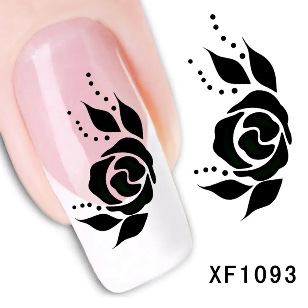 

Маникюрная наклейка с имитацией цветов водяные знаки наклейка для ногтей XF1093 наклейка для ногтей s Наклейка для ногтей красота дизайн ногте...
