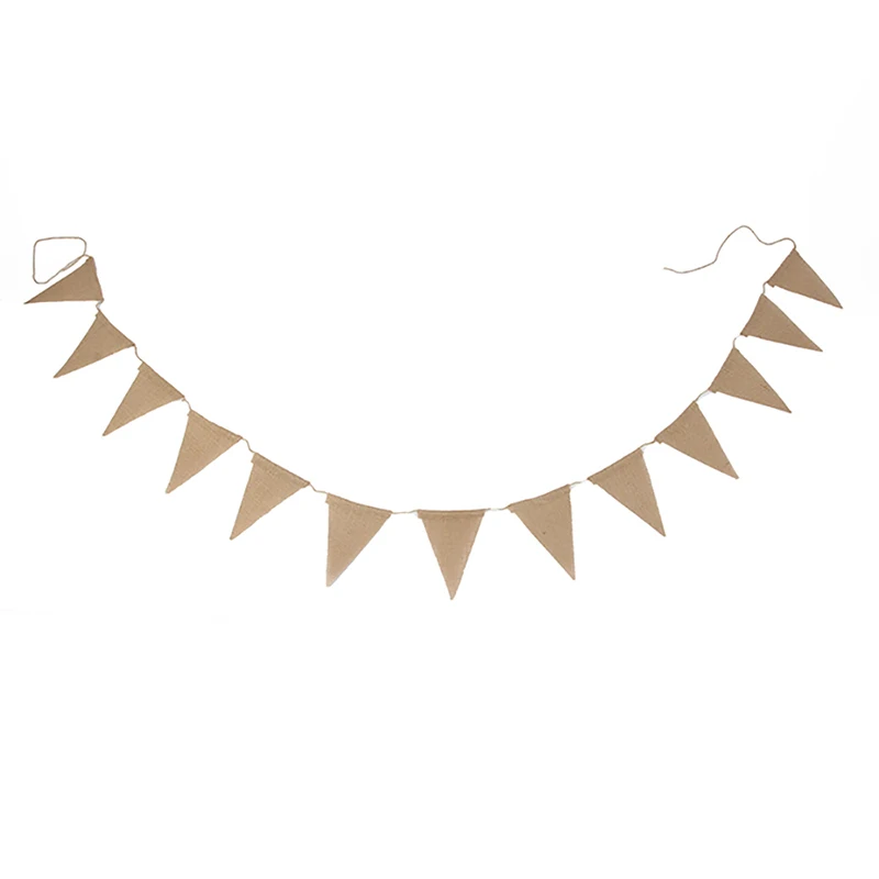 10 м 48 флаги Любовь Сердце деревенский гессиан джутовые льняные флажки Мешковина