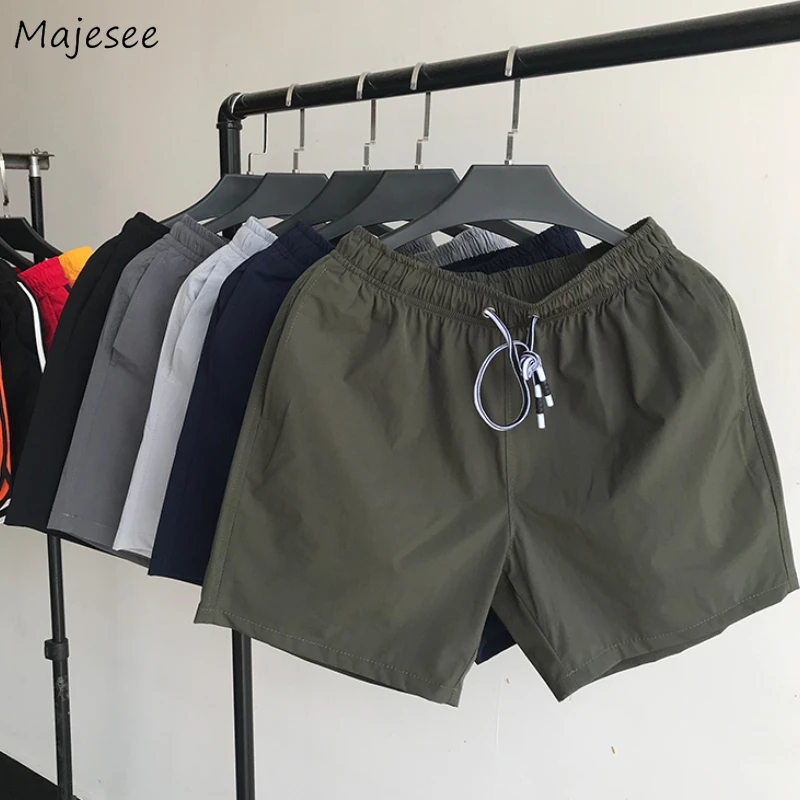 

Men Board Shorts Plus Size 7XL Loose Beachwear Fashion Casual Chic Drawstring Solid Students Breathable Thin Summer Simple New