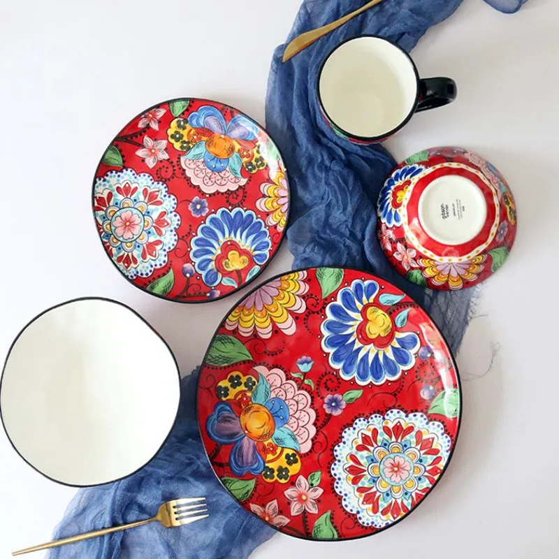 Cutelife новые творческие Керамика нерегулярные Стейк Салат пластины Европейский