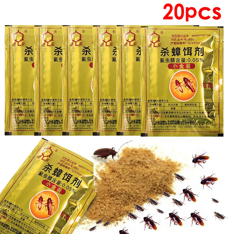 Эффективный порошок для тараканов 20 шт. приманка специальный инсектицид жук