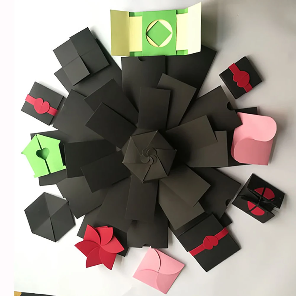 Свадебные День Святого Валентина DIY сюрприз любовь взрыв коробка подарок парню