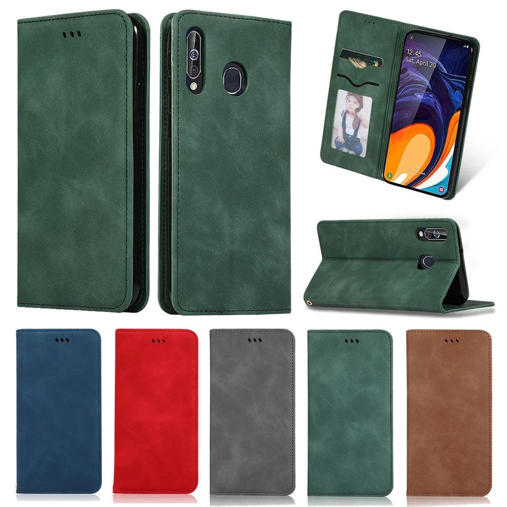 Для samsung Galaxy M40 A60 M30 A40s чехол Ретро Бизнес Кожаный Чехол Ультра плотно прилегающий