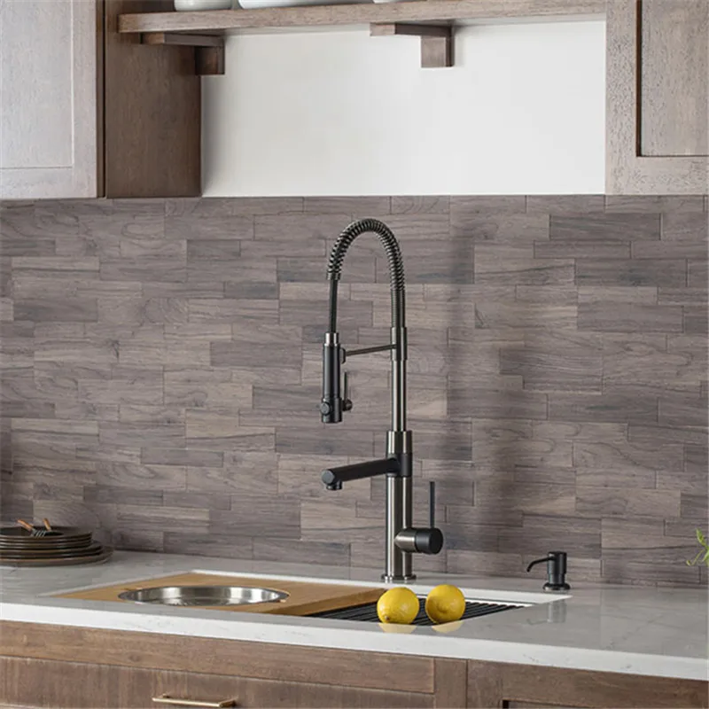 Смеситель для кухонной раковины латунный горячей и холодной с одной ручкой