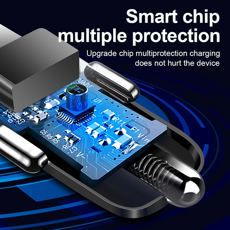 Автомобильное зарядное устройство QC3.0 2 0 с 3 USB-портами для быстрой зарядки iPhone XS X