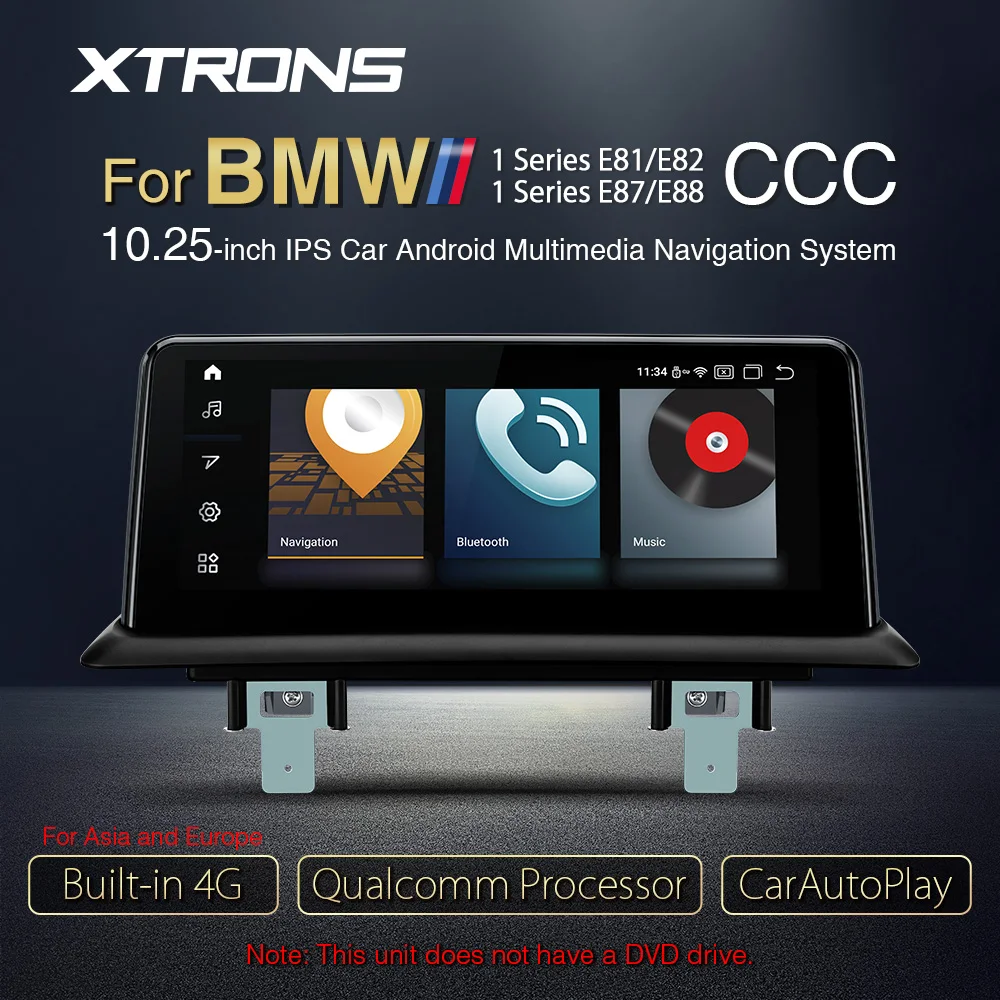 XTRONS 10 25 ''IPS Qualcomm Android 0 автомобильное радио CD плеер GPS Bluetooth 5 для BMW 1 серии E81 E82 E87