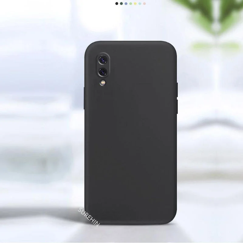 Мягкий чехол SUREHIN для Samsung Galaxy A02 из жидкого силикона Защита камеры черный синий