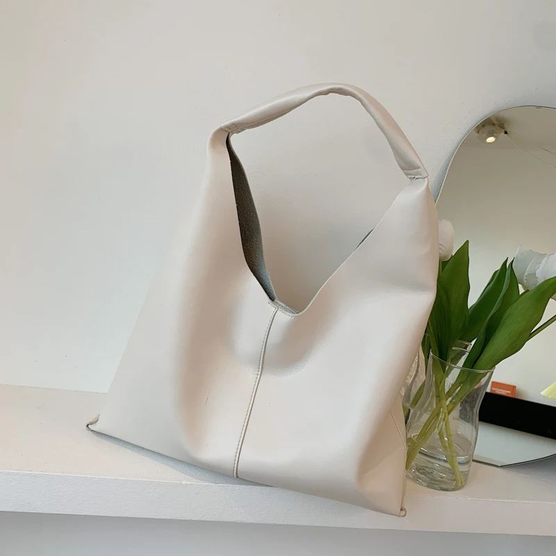 

Повседневная Вместительная женская сумка-тоут, Дизайнерские однотонные сумки на плечо, модная универсальная дамская сумочка-мессенджер, п...