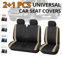 1+2 Beige Seat Covers Car Seat Cover for Transporter/Van,Universal for 2+1Car Seater,Truck Interior,for Renault master 3 seater