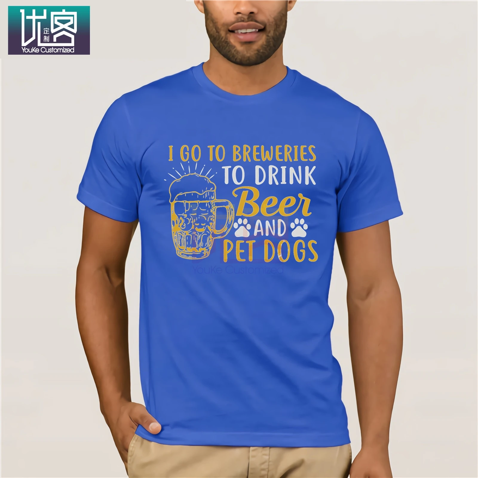 Футболка для собак I go to Breweries Drink Beer and Pet футболка парней хлопковая с длинными