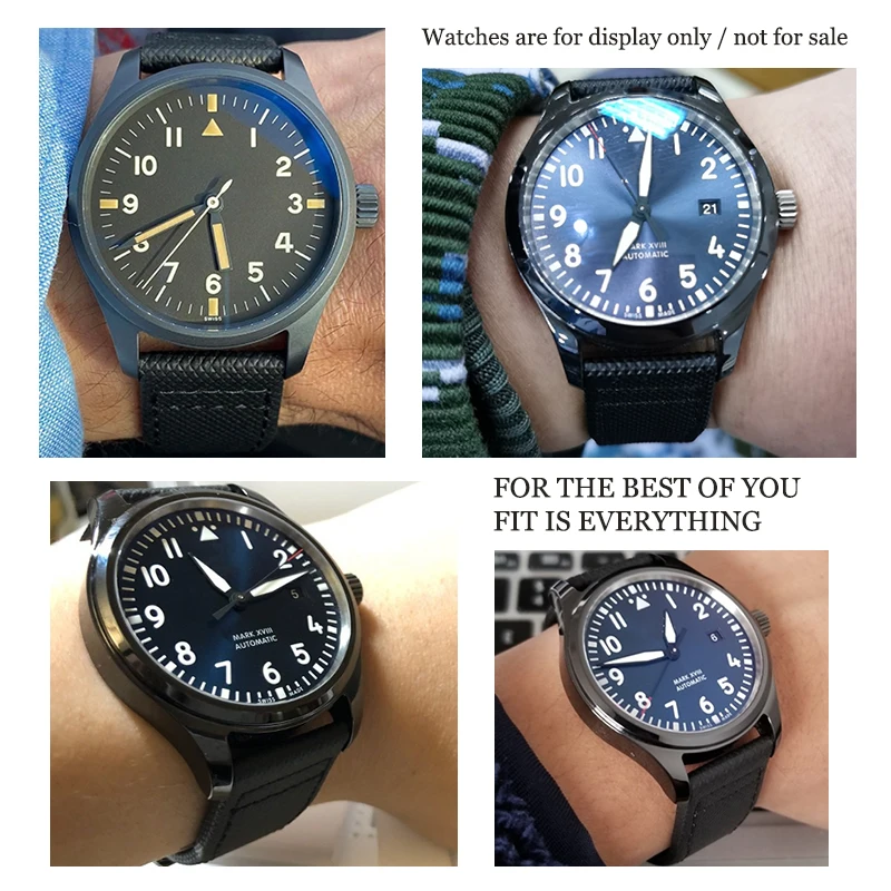 Ремешок нейлоновый для IWC IW377729 IW389001 кожаный браслет больших пилотных часов