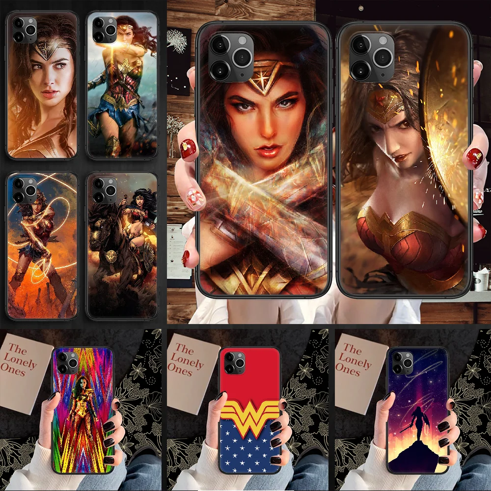 

Superhero Wonders Womans Phone Case Cover Hull For iphone 12 mini plus X XS XR 11 PRO MAX 5 5s se 2 6 6s 7 8 black 3D waterproof