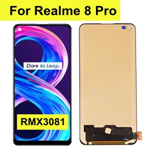 6 4 tft for realme 8 pro lcd display touch panel screen digitizer assembly for oppo realme 8 pro rmx3081 lcd free global shipping