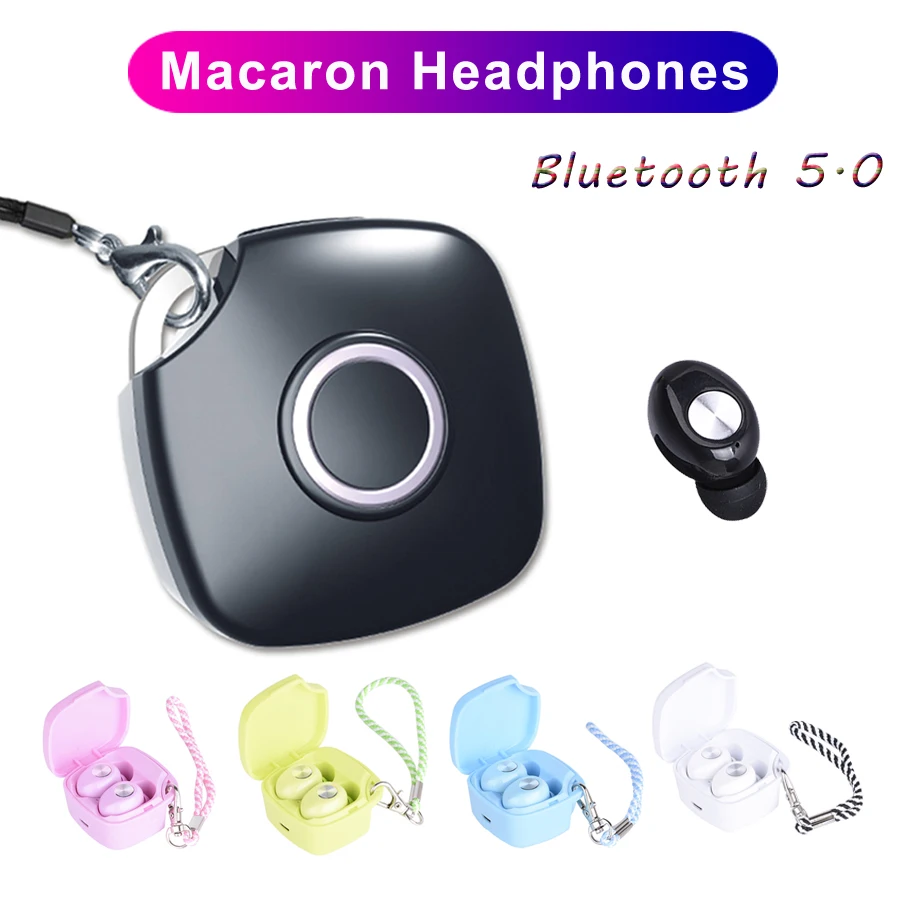 Модные Macaron TWS 5 0 Bluetooth наушники беспроводные HIFI 6D бас стерео гарнитура с
