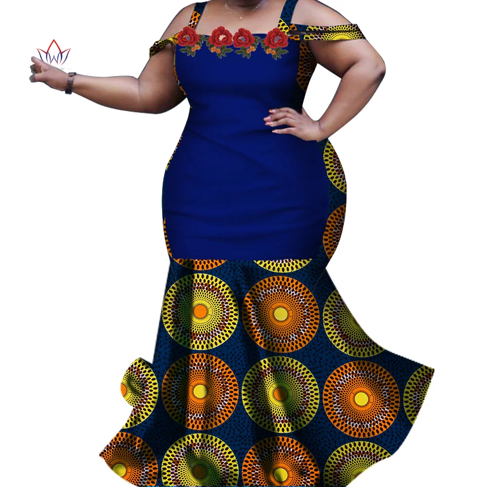 Африканские женские длинные платья с аппликацией цветочным принтом розы базин