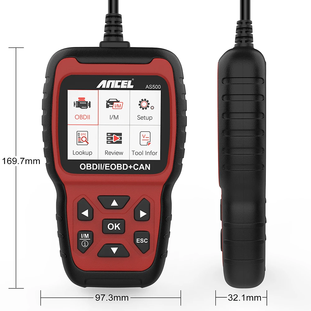 ANCEL AS500 OBD2 автомобильный сканер многоязычный Obd2 диагностический инструмент